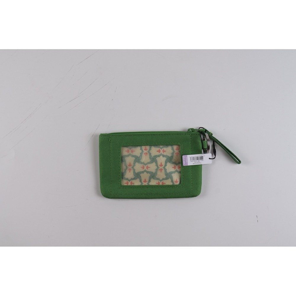 Vera Bradley Zip ID Case Prairie Green Solid NWT